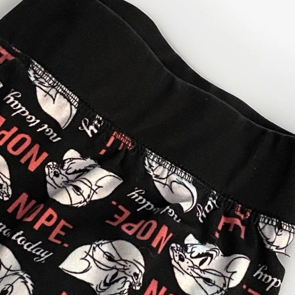 Tom And Jerry Black Pajama Pants ‘Nope, Not Today’ - Picture 1 of 8